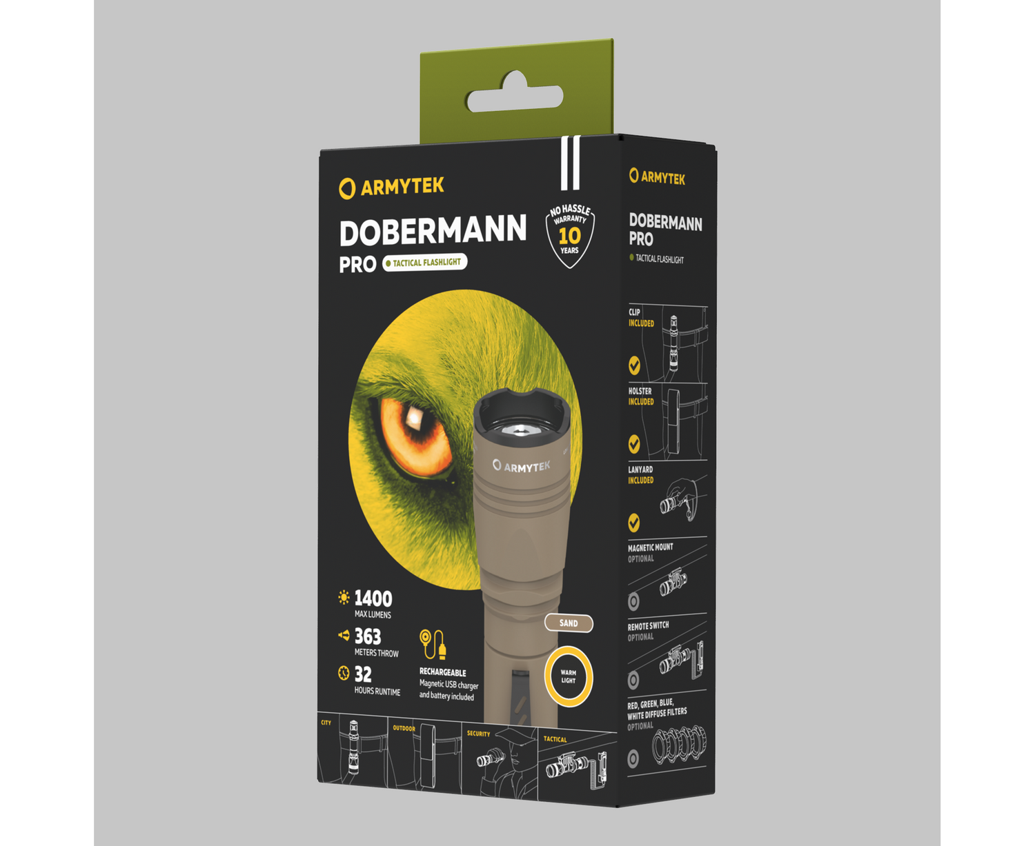 Armytek Flashlights Dobermann Pro Magnet USB Sand (warm light)