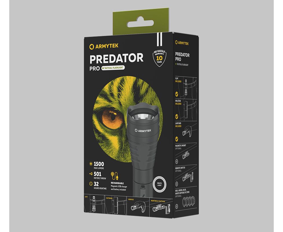 Armytek Flashlights Predator Pro Magnet USB