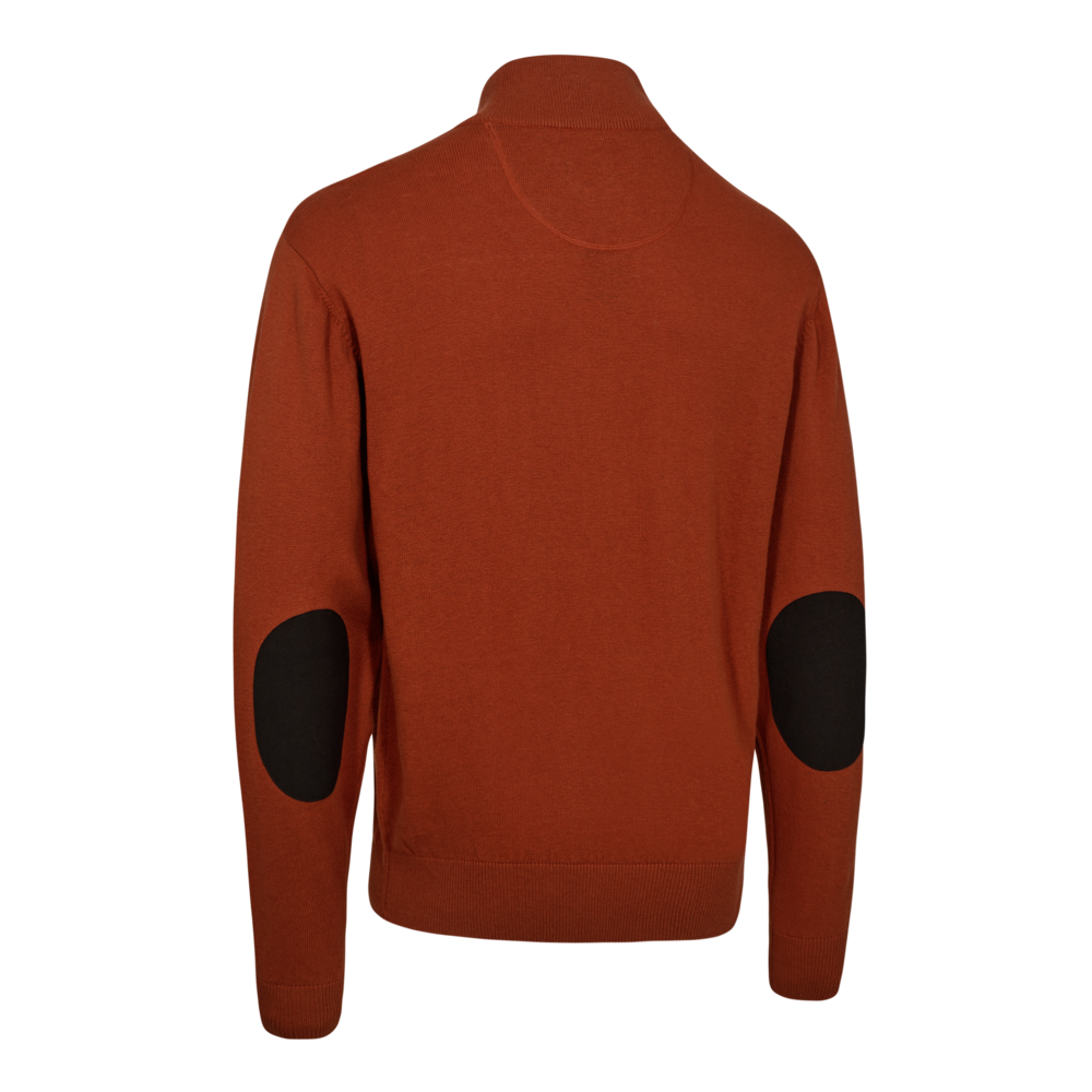 Deerhunter Harrington 1/2-Zip Knit Sweater Oak Rust Melange
