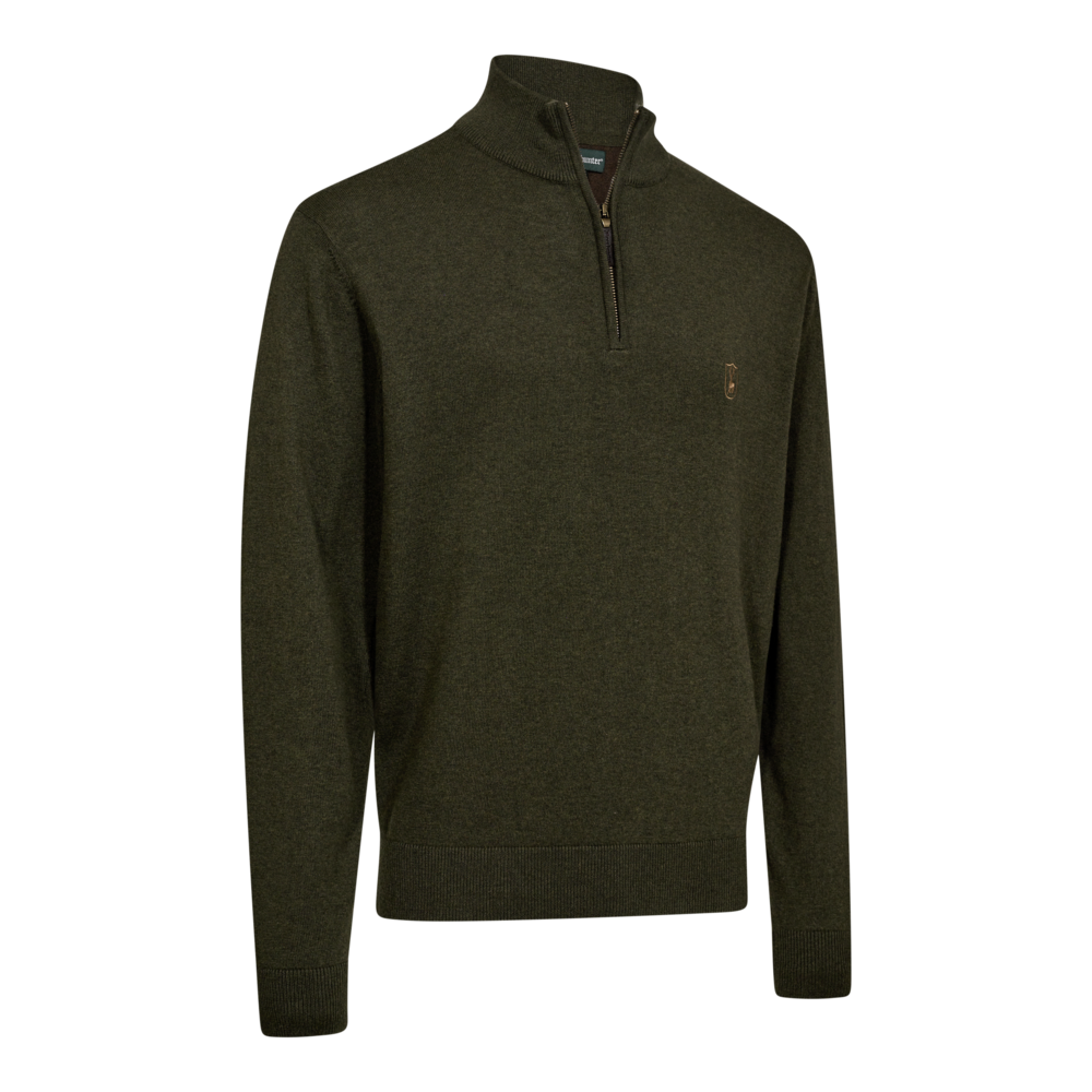 Deerhunter Harrington 1/2-Zip Knit Sweater Forest Ember Melange