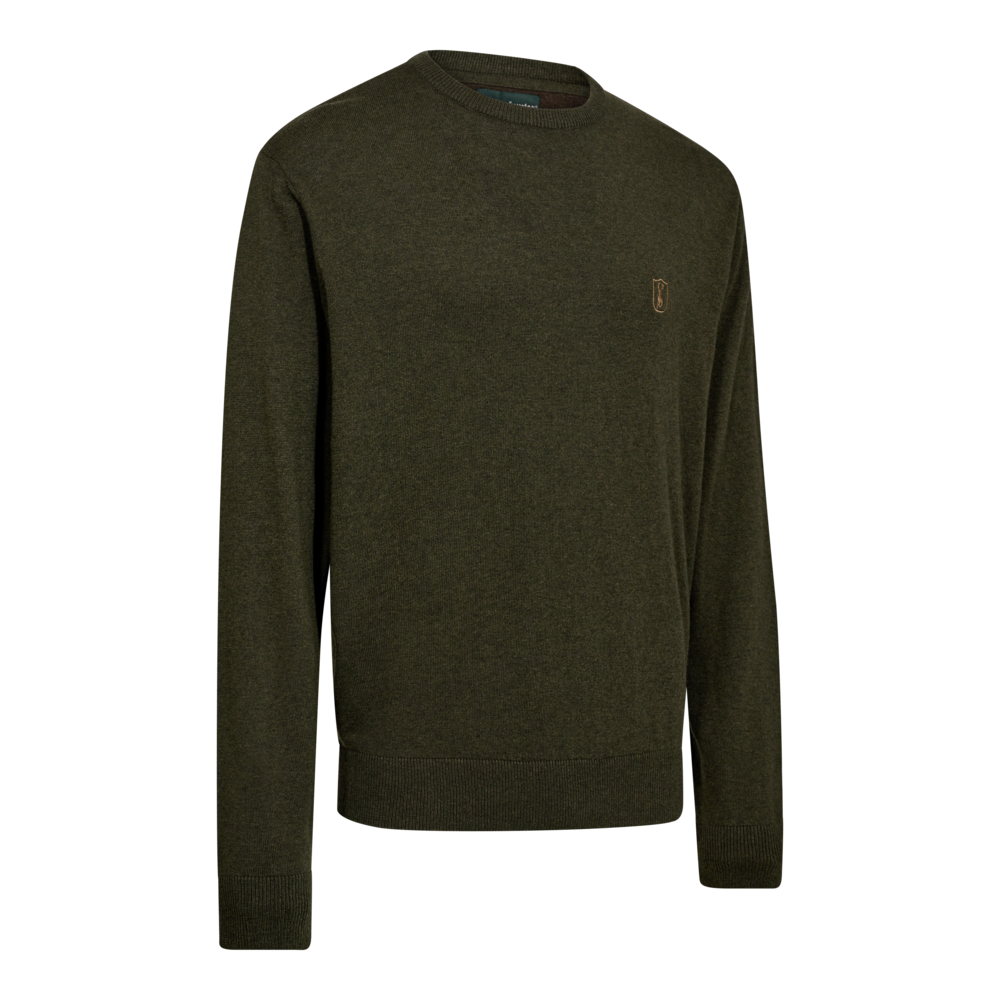 Deerhunter Harrington Round Neck Knitted Sweater Forest Ember Melange