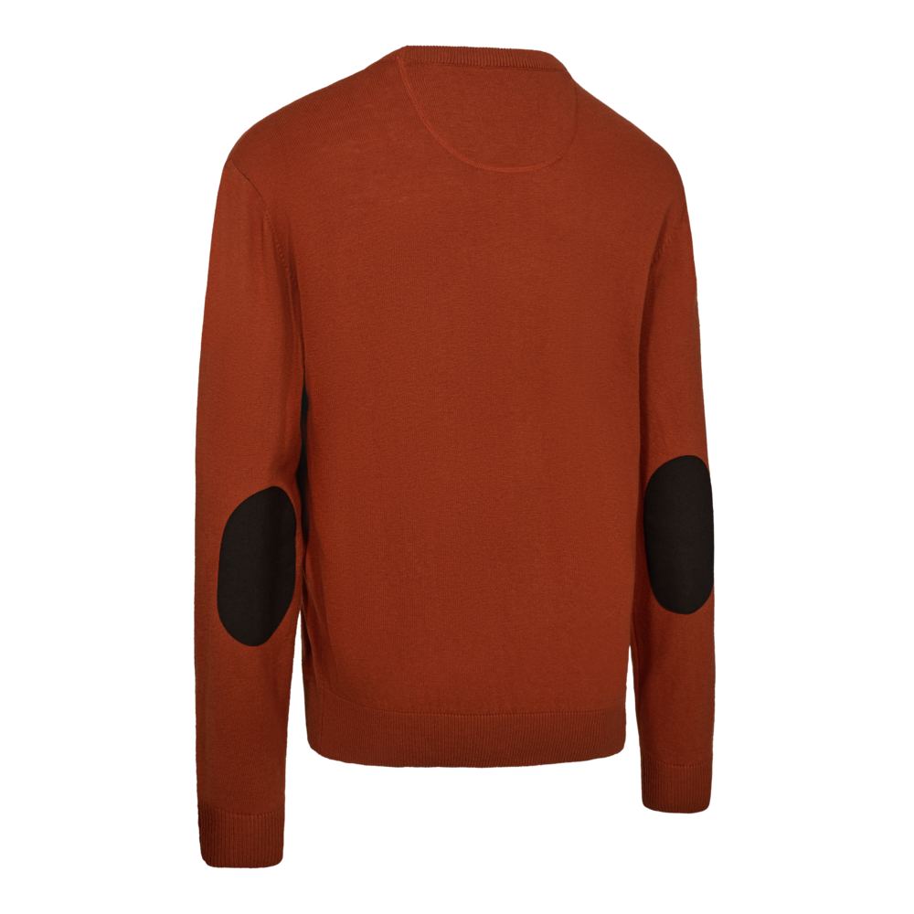 Deerhunter Harrington Round Neck Knitted Sweater Oak Rust Melange