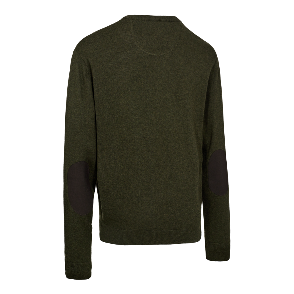 Deerhunter Harrington V-neck Knitted Sweater Forest Ember Melange