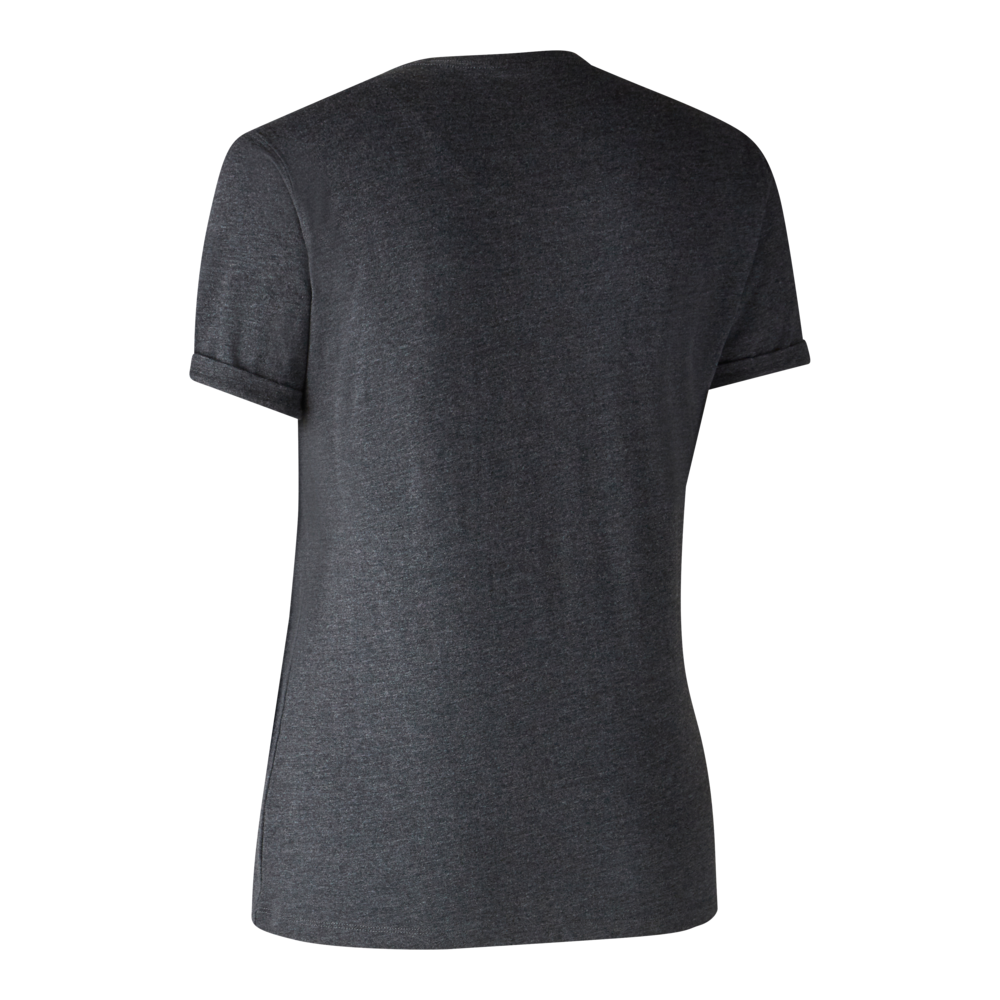 Deerhunter Ladies basic t-shirt in a pack of 2 Brown Leaf Melange