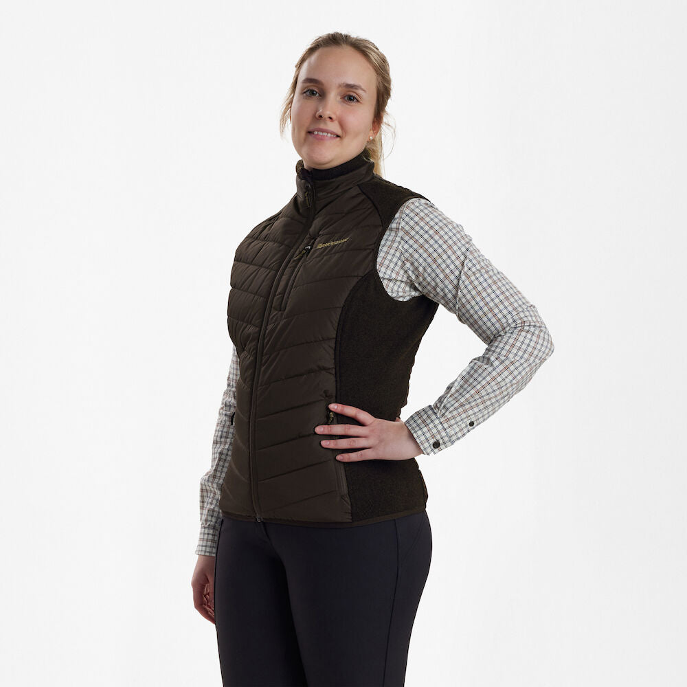Deerhunter Lady Caroline Padded Vest Brown Leaf