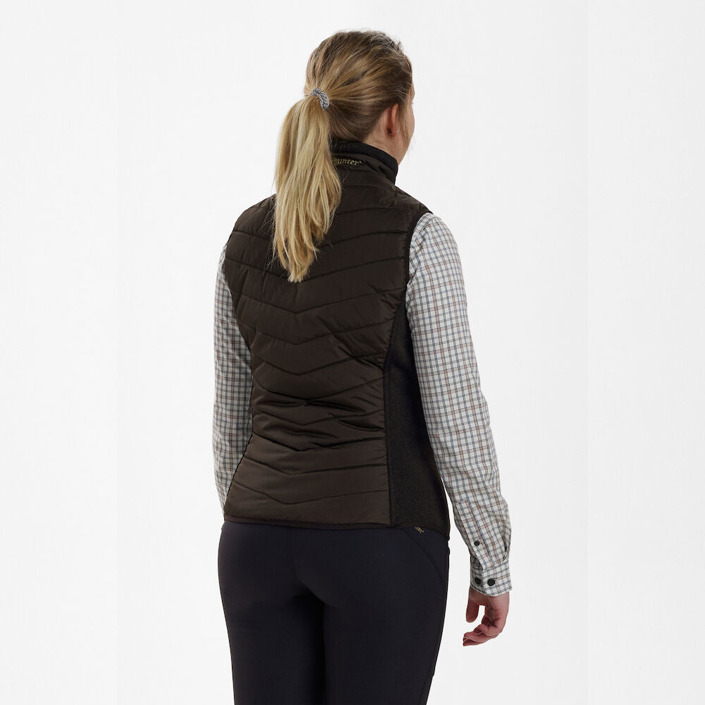 Deerhunter Lady Caroline Padded Vest Brown Leaf