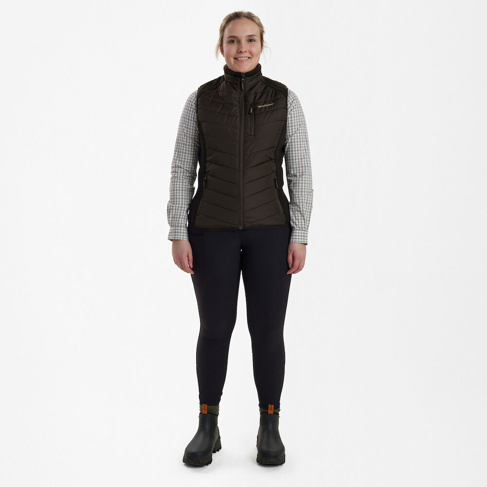 Deerhunter Lady Caroline Padded Vest Brown Leaf