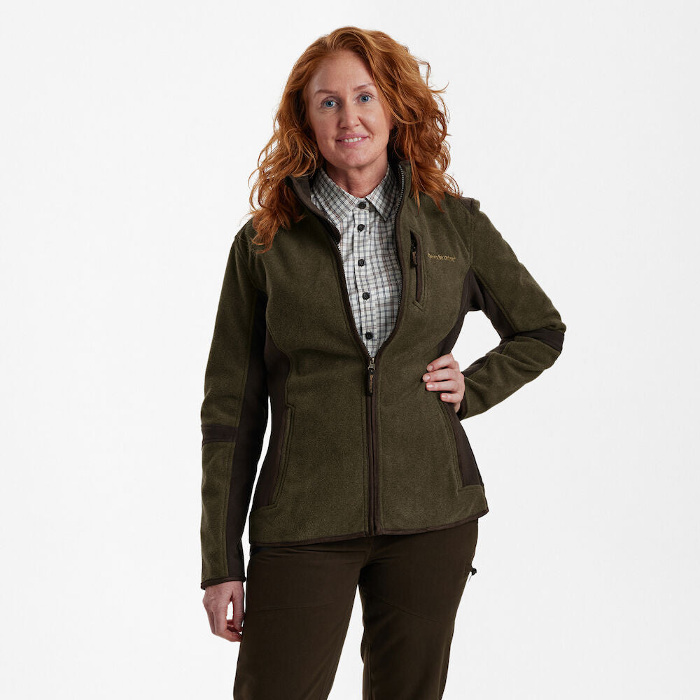Deerhunter Lady Pam Bonded Fleece Jacket Graphite Green Melange