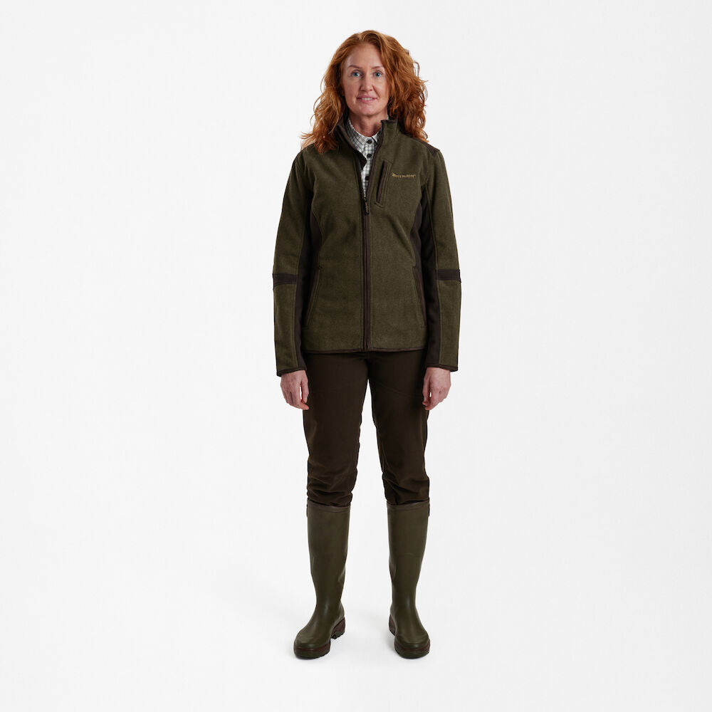 Deerhunter Lady Pam Bonded Fleece Jacket Graphite Green Melange
