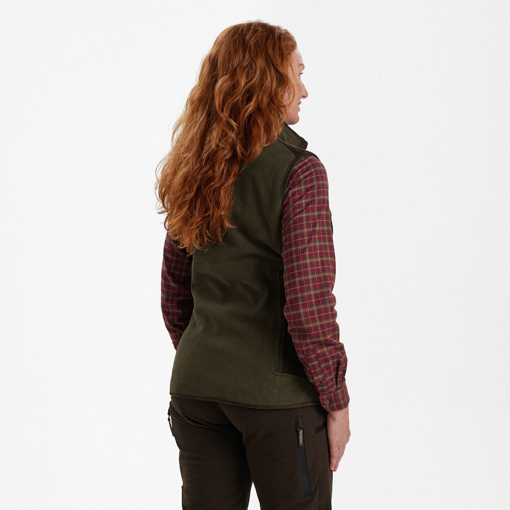 Deerhunter Lady Pam Bonded Fleece Vest Graphite Green Melange
