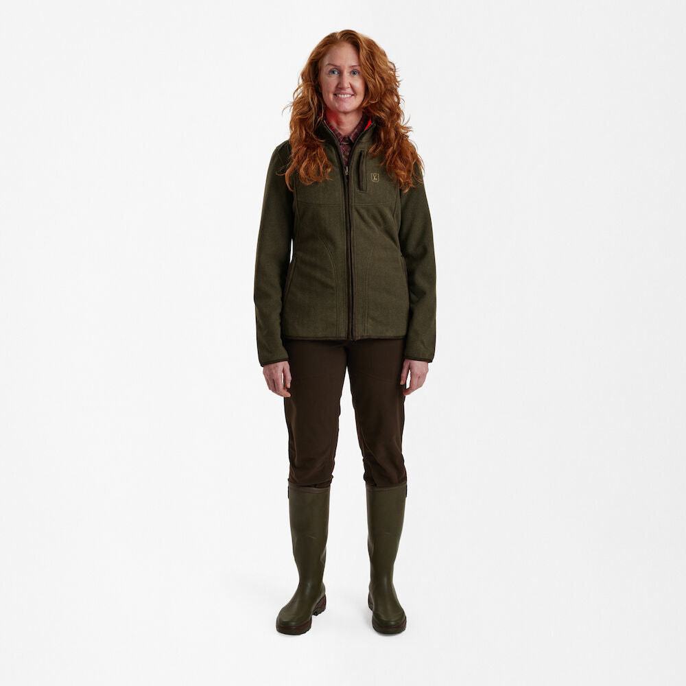 Deerhunter Lady Pam bonded fleece jacket - reversible Orange