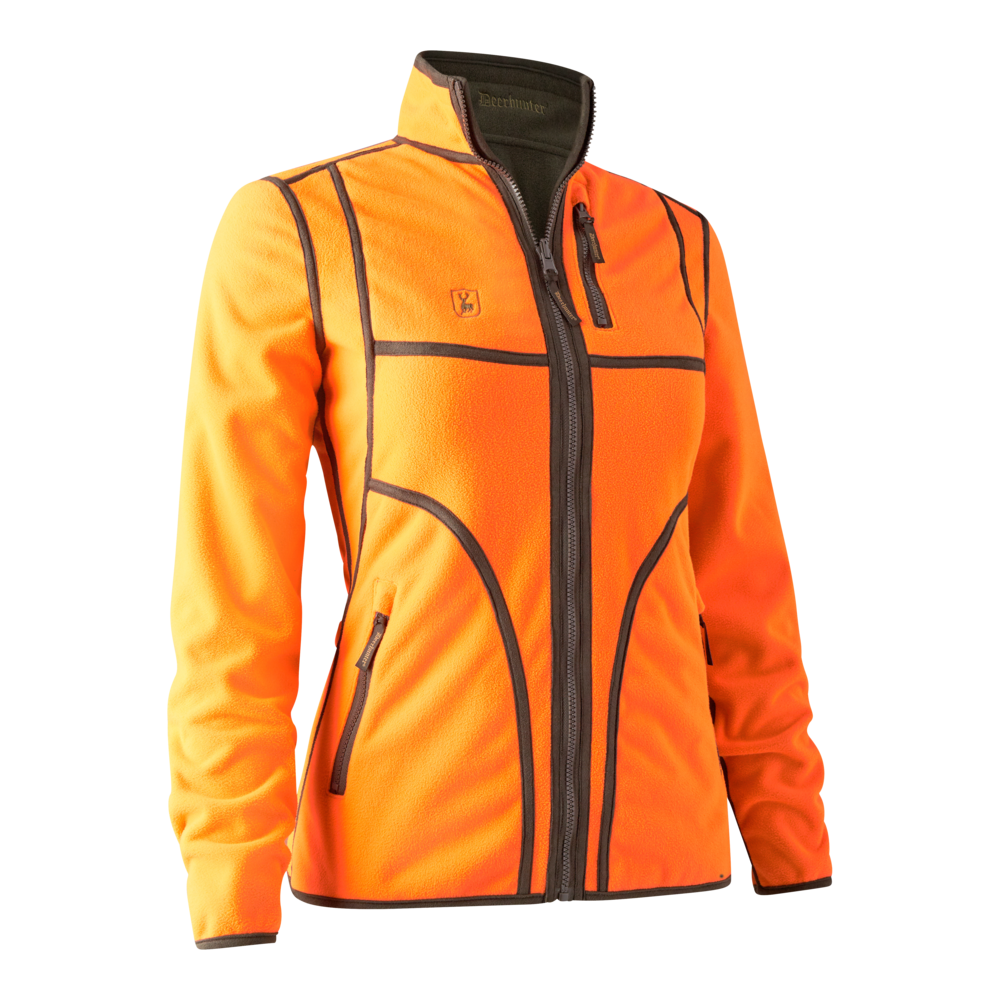 Deerhunter Lady Pam bonded fleece jacket - reversible Orange
