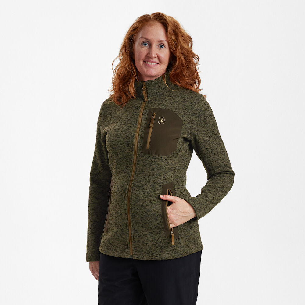 Deerhunter Lady Sarek cardigan Olive Night melange