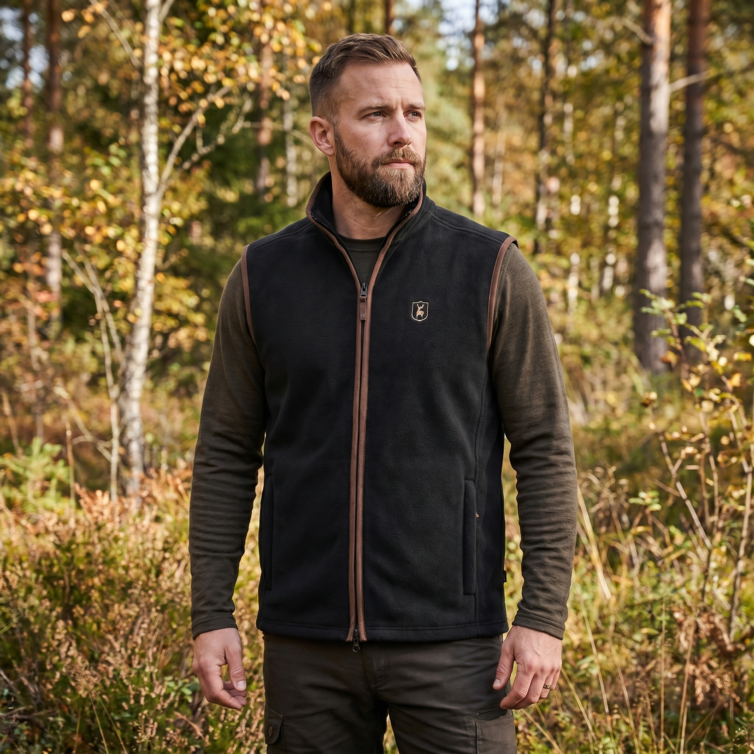 Deerhunter Cumbria Fleece Vest Anthracite Grey