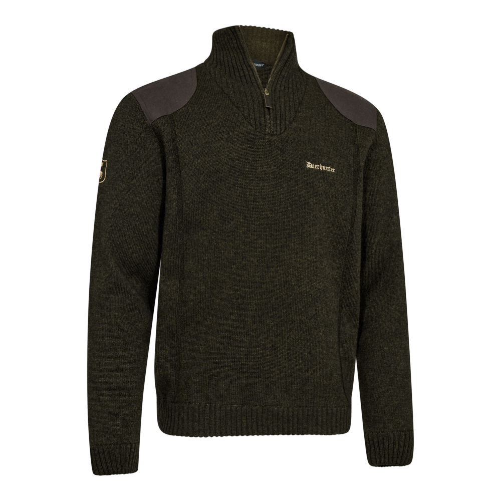 Deerhunter Finley Zip Knit Sweater - Ridgewood Melange