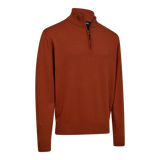 Deerhunter Harrington 1/2-Zip Knit Sweater Oak Rust Melange