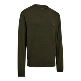 Deerhunter Harrington Round Neck Knitted Sweater Forest Ember Melange