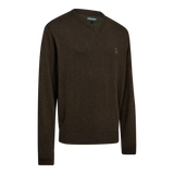 Deerhunter Harrington V-neck Knitted Sweater Brown Melange