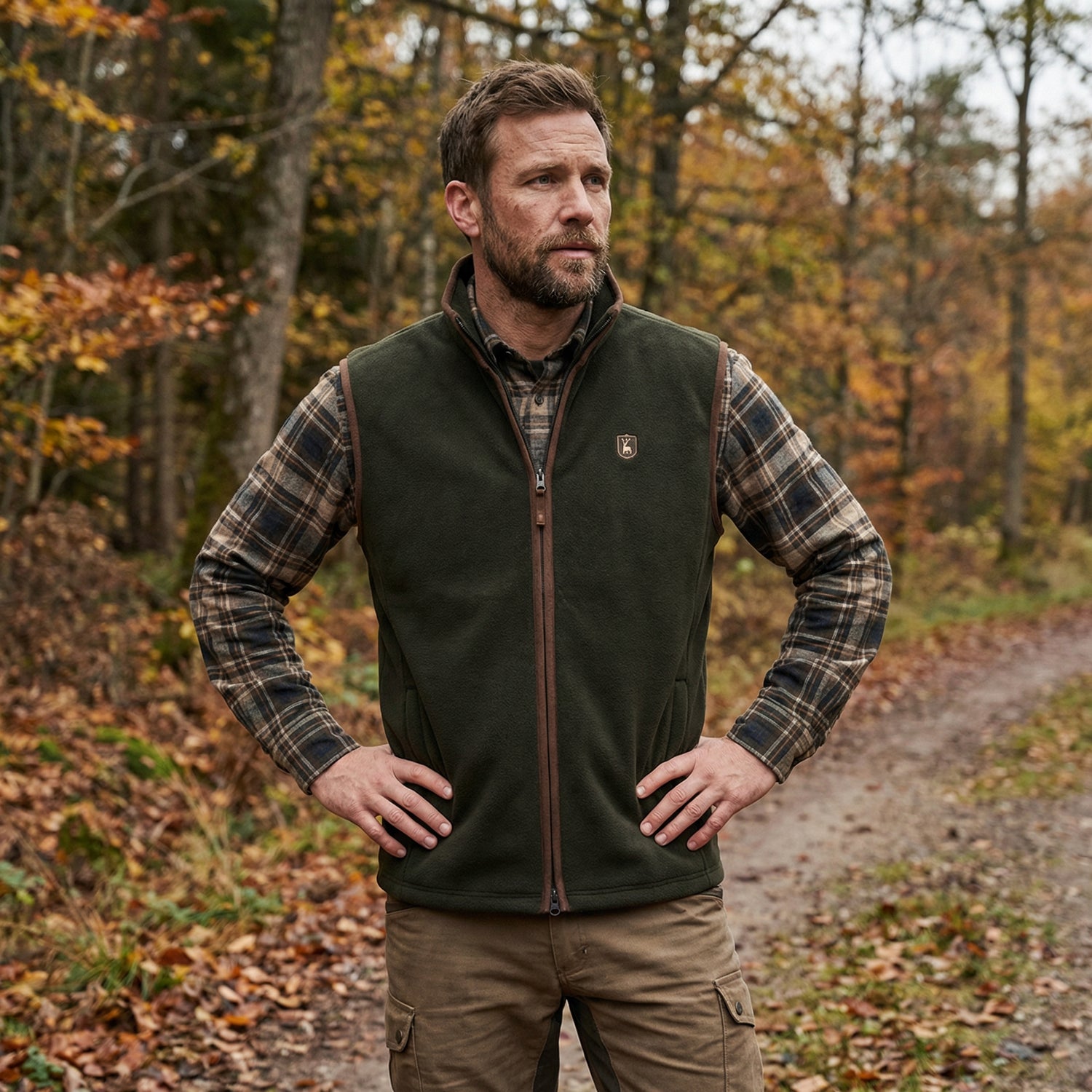 Deerhunter Cumbria Fleece Vest Forest Ember