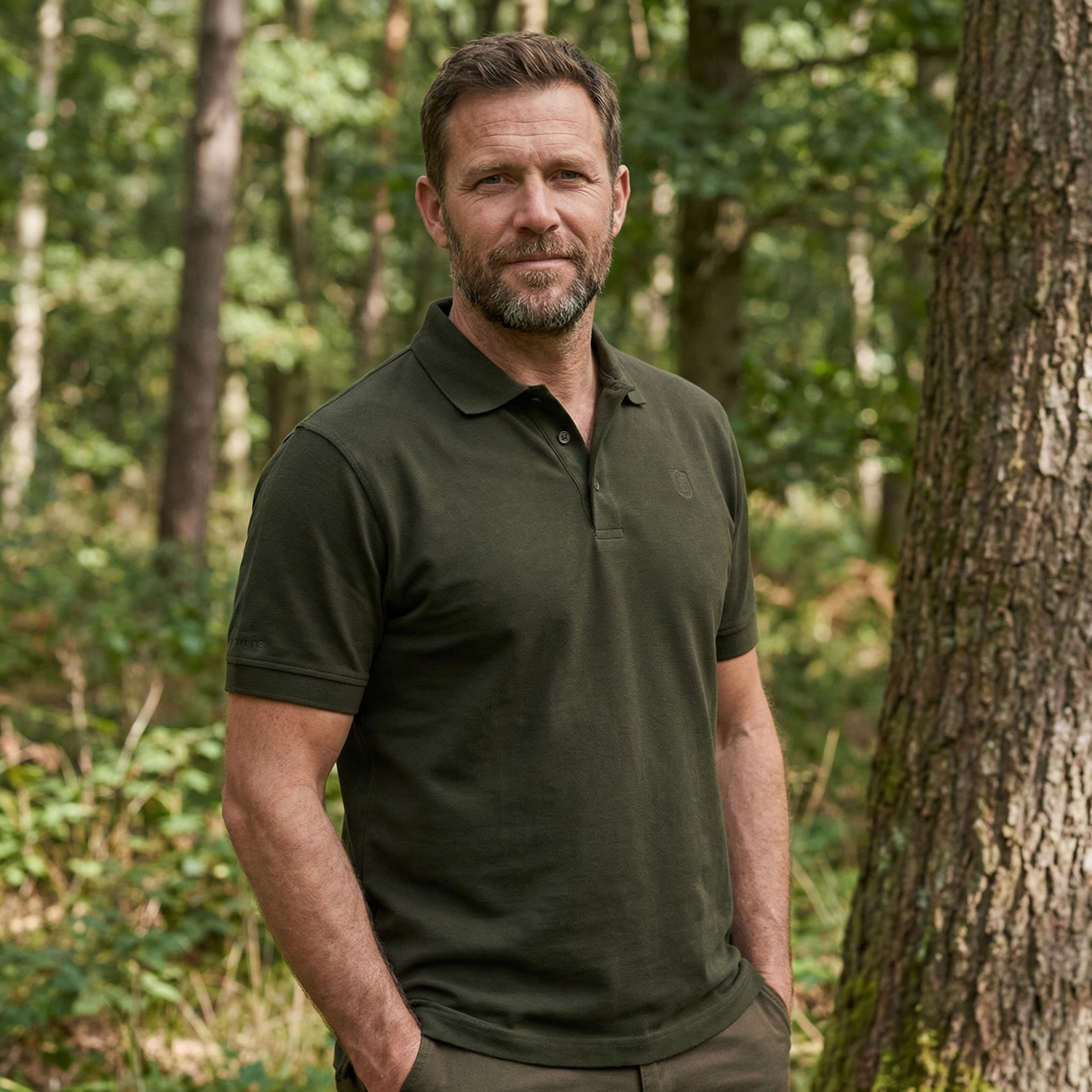 Deerhunter Griffin Polo Shirt - Forest Ember